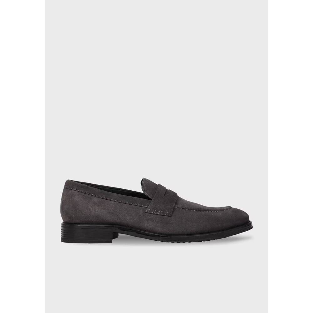 NEW in Box $295 Paul Smith Suede Pierce Loafers Grey 13 US